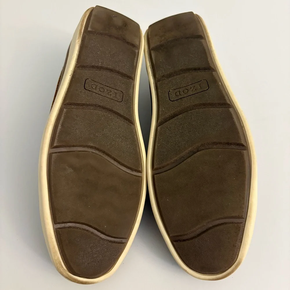 IZOD Seapoint Tan Loafers Men’s Size 8 Slip On Comfort Memory Foam Casual Shoes
